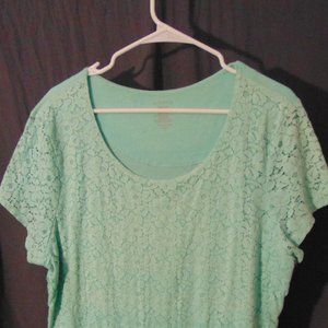 LN Aqua Green Lightweight GEORGE Blouse Sz XXL(20)